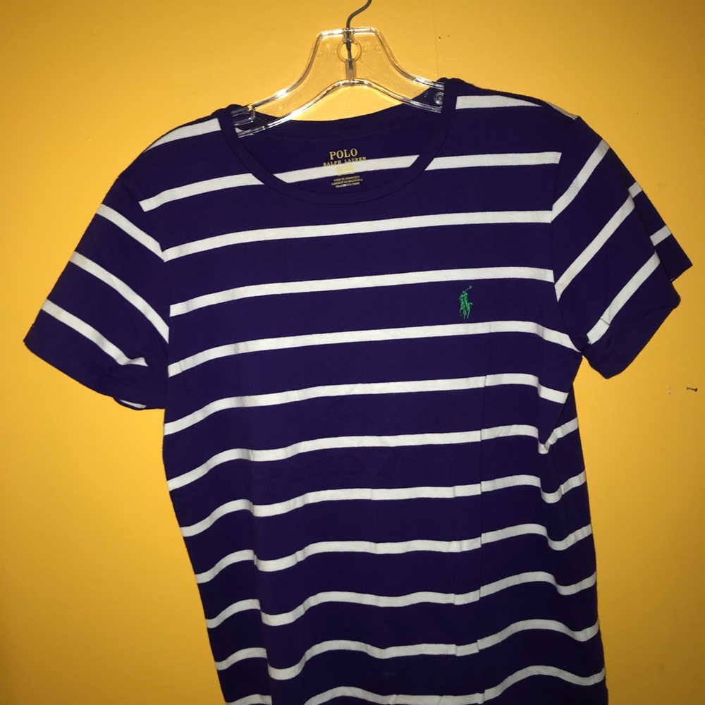 💜💜Ralph Lauren purple striped Tee!!💜💜